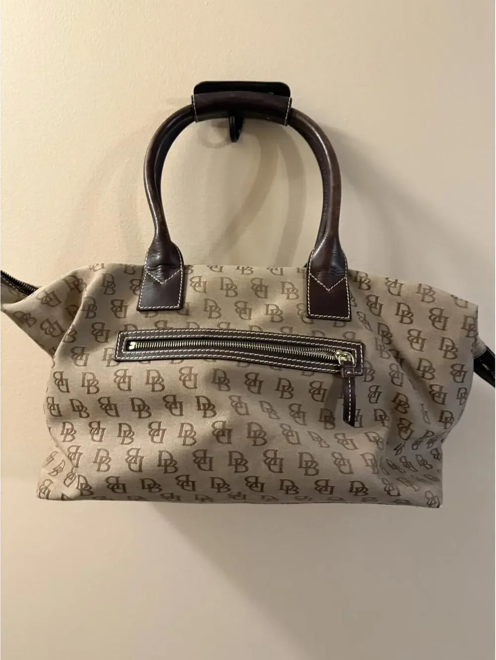 Dooney & Bourke Monogram Canvas Weekender Satchel Bag